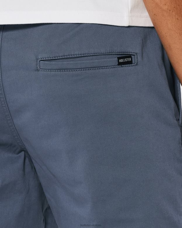 Bottoms Hollister Men Twill Jogger Shorts 9\\ 488201146 Blue